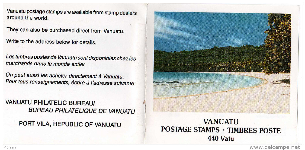 Vanuatu: 1993 Carnet Neuf Série Touristique En Blocs De 4 - Vanuatu (1980-...)