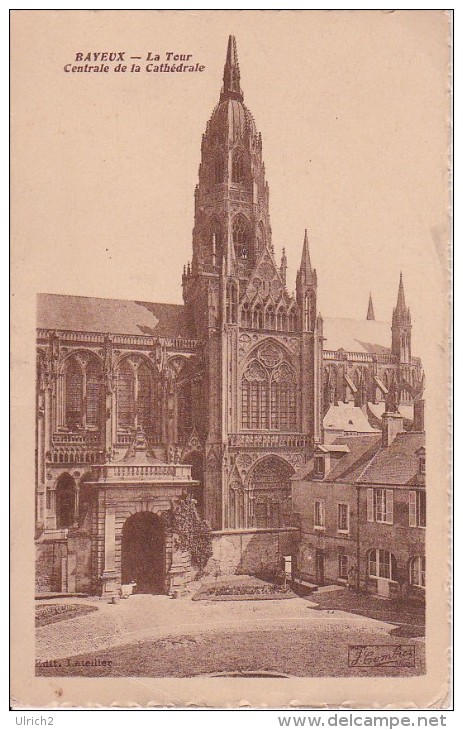 CPA Bayeux - La Tour Centrale De La Cathédrale - 1932 (9178) - Bayeux