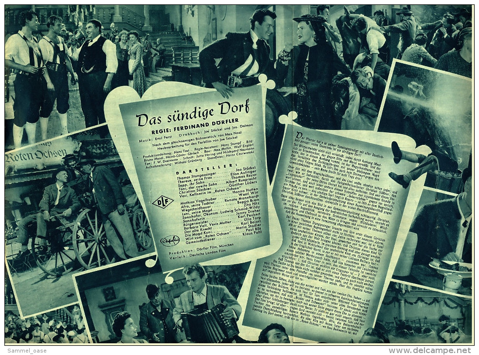 Illustrierte Film-Bühne  -  Das Sündige Dorf  -  Mit Joe Stöckel , Elise Aulinger - Filmprogramm Nr. 2497 Von 1954 - Magazines