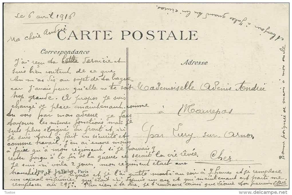 Stavele - Rue Du Canal - 1916 ( Verso Zien) - Alveringem