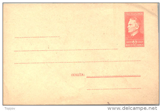 YUGOSLAVIA - JUGOSLAVIJA - TITO - Mi U 8 B  With SAVINGS Propagand. - 1949 - Ganzsachen