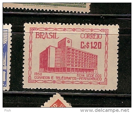 Brazil ** & Nova Sede Dos Correios E Telegrafos, Pernambuco 1950 (491) - Unused Stamps