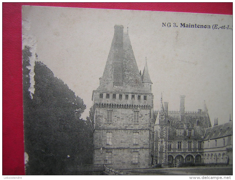 CPA  28  MAINTENON  LE CHATEAU  FACADE MERIDIONALE   VOYAGEE 1911  TIMBRE - Maintenon