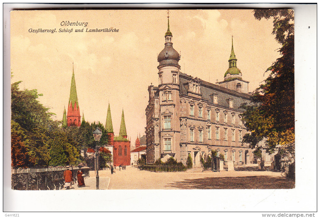 2900 OLDENBURG, Schloss & Lambertikirche, Color, Ca. 1905 - Oldenburg