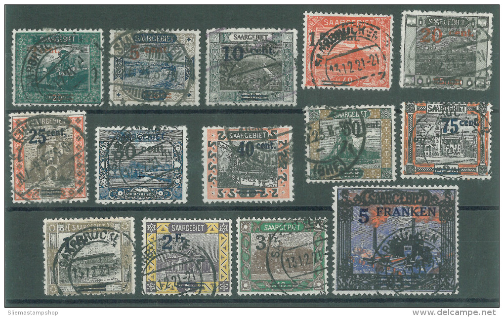 SAAR - 1921 DEFINITIVES - Oblitérés