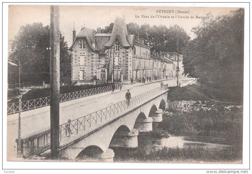 CP, 55, REVIGNY, Le Pont De L'Ornain Et L'Entrée De Revigny, Vierge - Revigny Sur Ornain