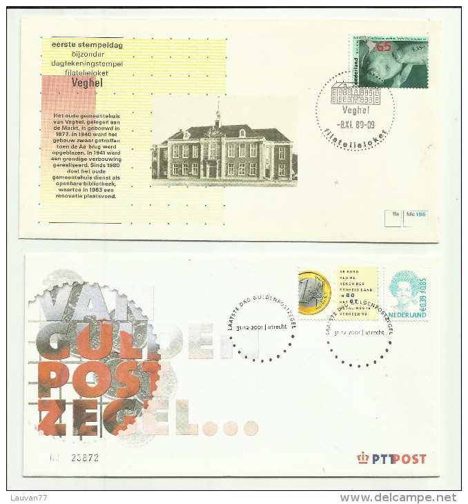 Pays-Bas Enveloppe 1989 Et 2001 - Cartas & Documentos