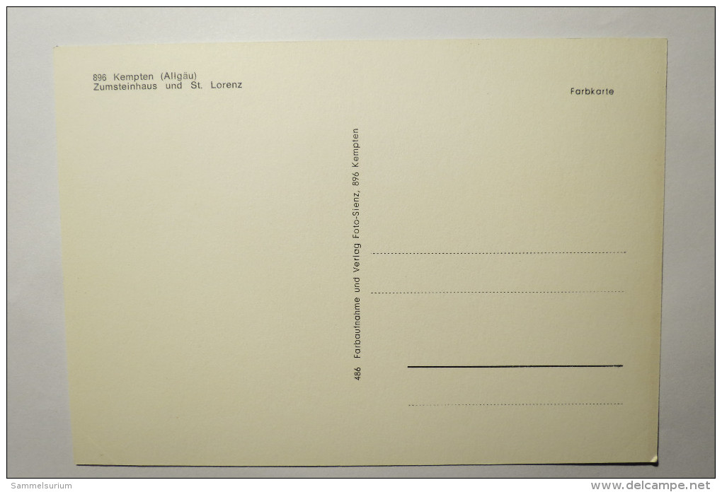 (5/5/18) AK "Kempten (Allgäu)" Zumsteinhaus Und St. Lorenz - Kempten
