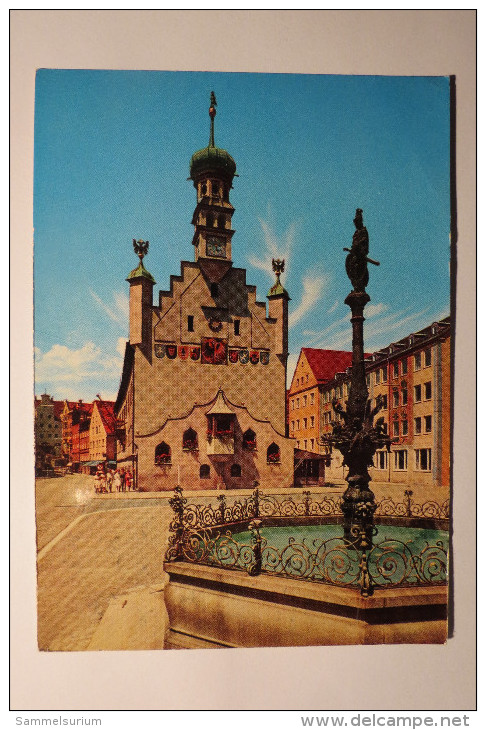 (5/5/23) AK "Kempten (Allgäu)" Rathaus Mit Brunnen Mit Bronceguß-Säule - Kempten