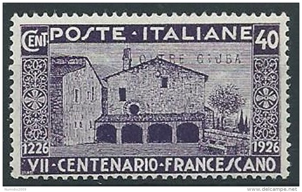 1926 OLTRE GIUBA SAN FRANCESCO 40 CENT  MNH ** - ED971 - Oltre Giuba