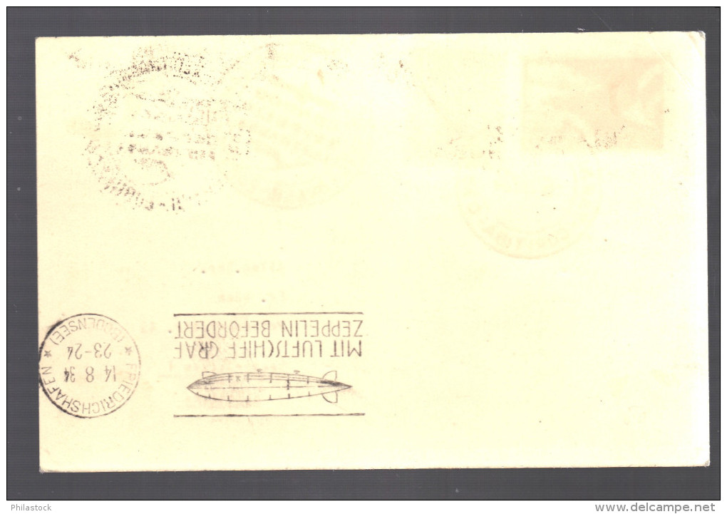 BRESIL 1934 CP  Curitaba Parama Pour Saarbruck Allemagne Via Condor Zeppelin - Airmail (Private Companies)