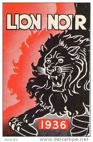 Calendrier Publicitaire LION NOIR - 1936 - Petit Format : 1921-40