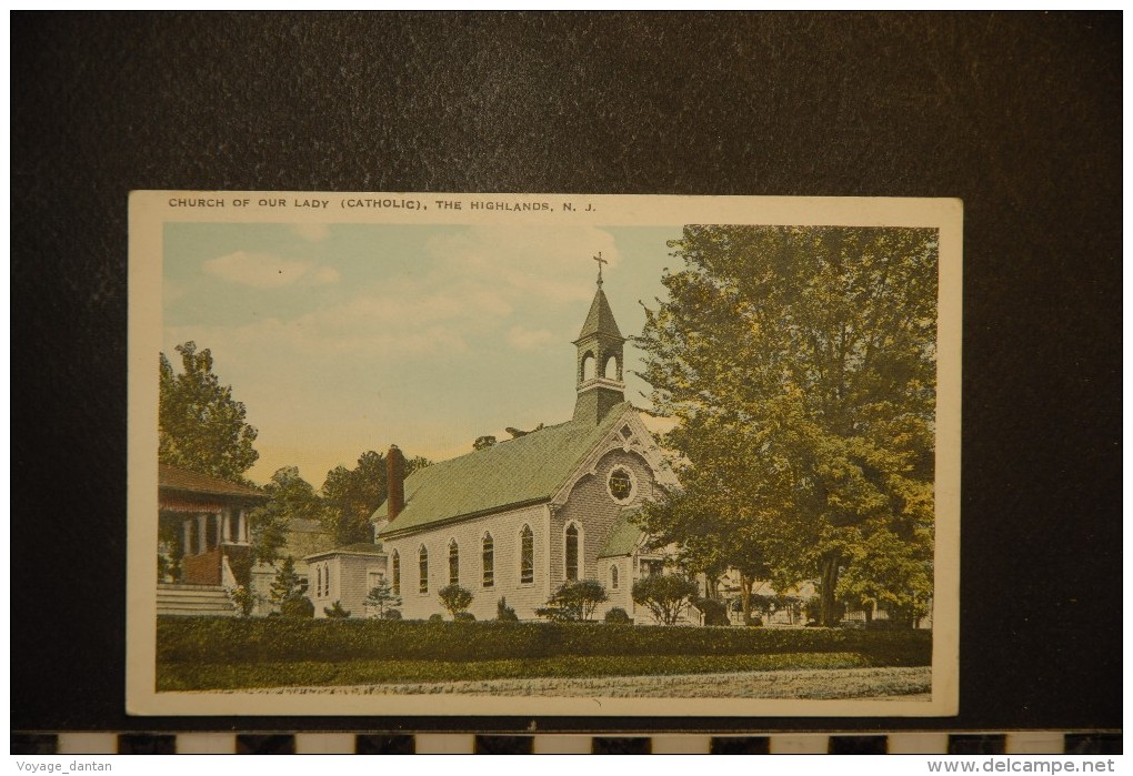 CP, Etats Unis, Church Of Our Lady Catholic The Highlands New Jersey - Autres & Non Classés