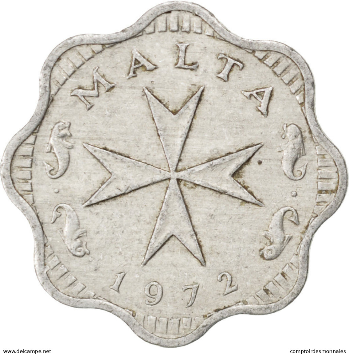 Monnaie, Malte, 2 Mils, 1972, TTB, Aluminium, KM:5 - Malta