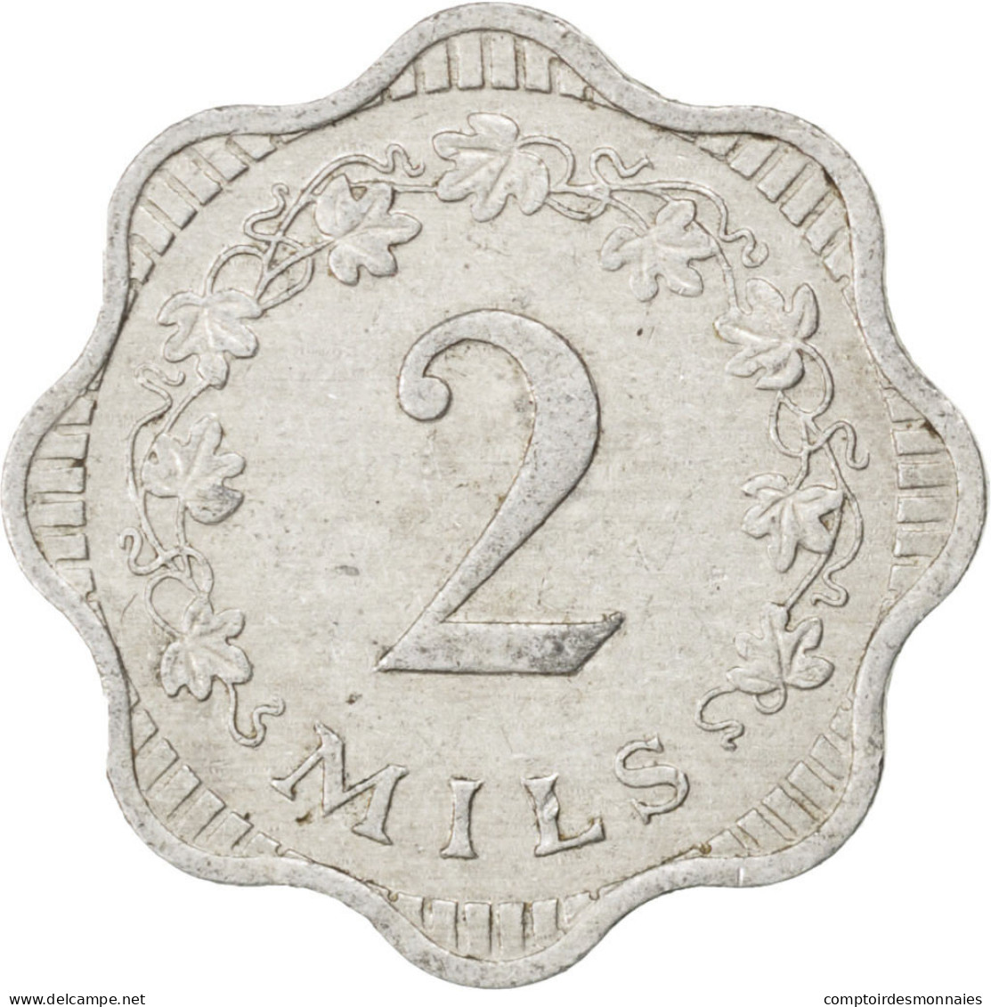 Monnaie, Malte, 2 Mils, 1972, TTB, Aluminium, KM:5 - Malte