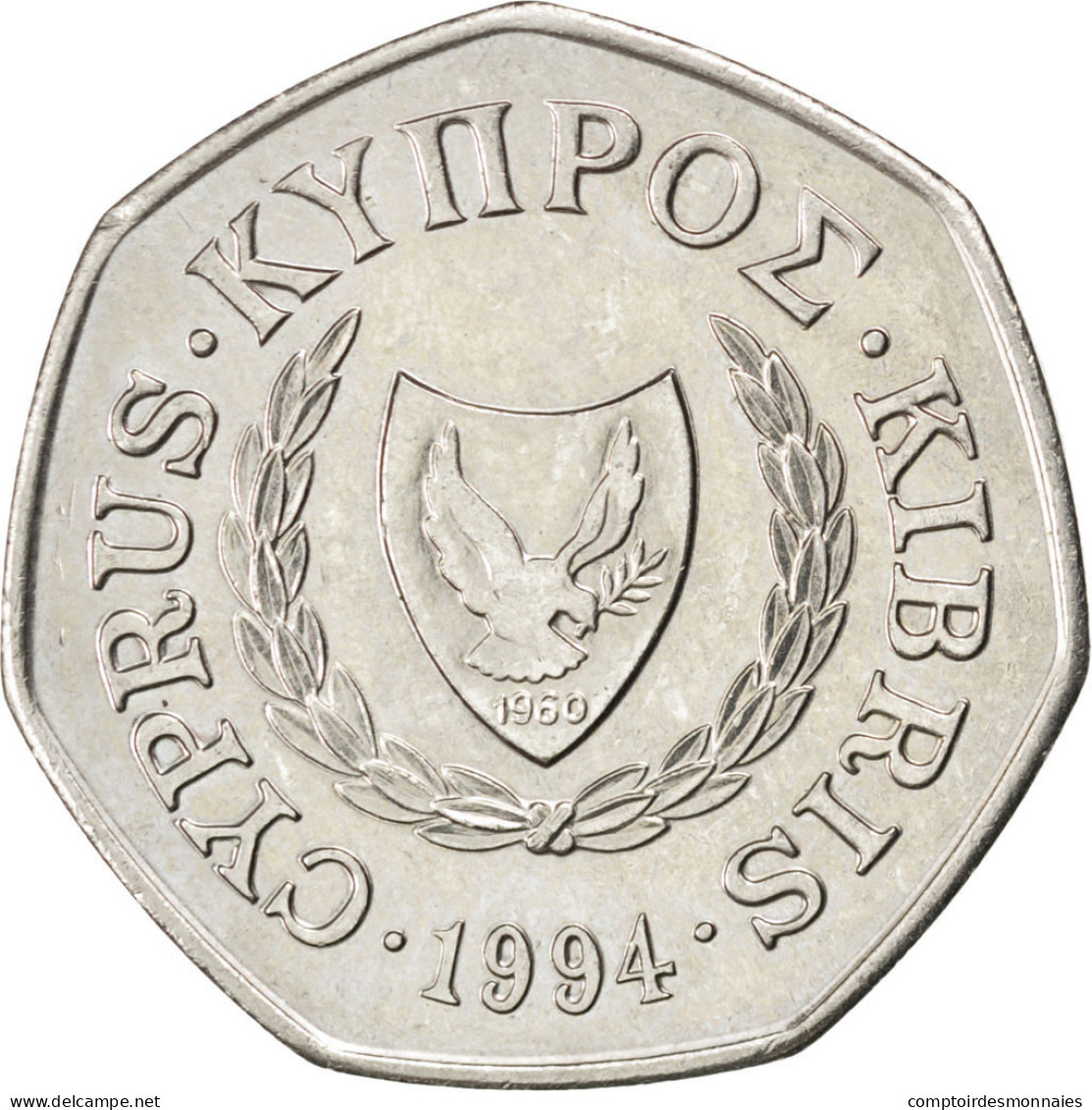 Monnaie, Chypre, 50 Cents, 1994, SUP+, Copper-nickel, KM:66 - Cyprus