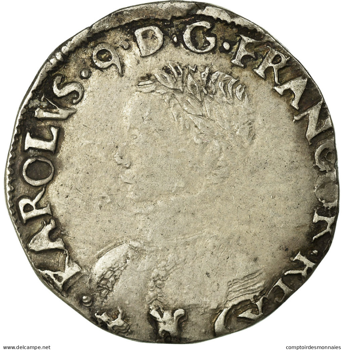 Monnaie, France, Teston, 1567, Bayonne, TTB, Argent, Sombart:4610 - 1560-1574 Karel I