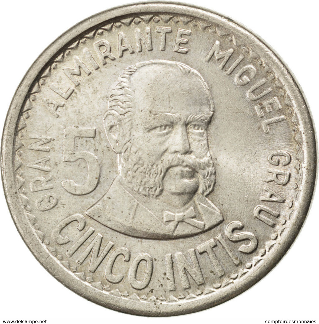 Monnaie, Pérou, 5 Intis, 1987, Lima, SPL+, Copper-nickel, KM:300 - Perú
