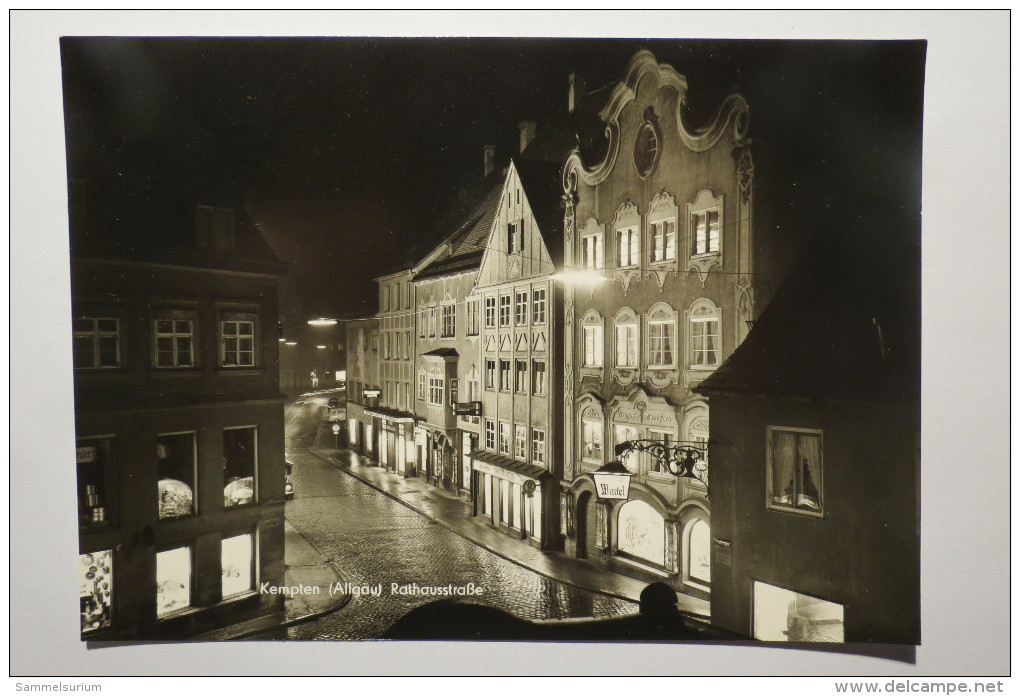 (5/5/29) AK "Kempten" Rathausstraße Bei Nacht - Kempten