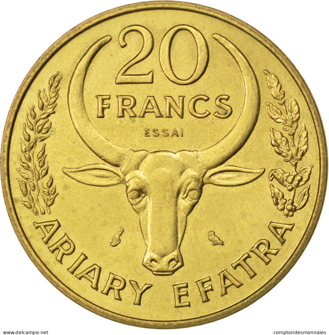 Monnaie, Madagascar, 20 Francs, 1970, Paris, SPL, Aluminum-Bronze, KM:E10 - Madagascar