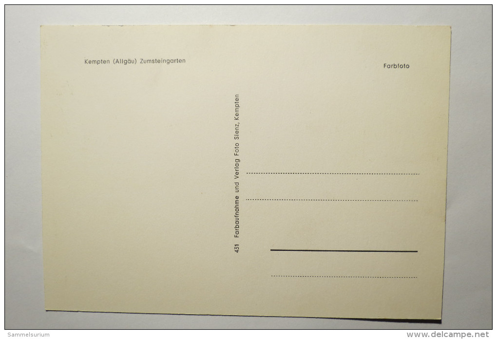 (5/5/31) AK "Kempten (Allgäu)" Zumsteingarten - Kempten