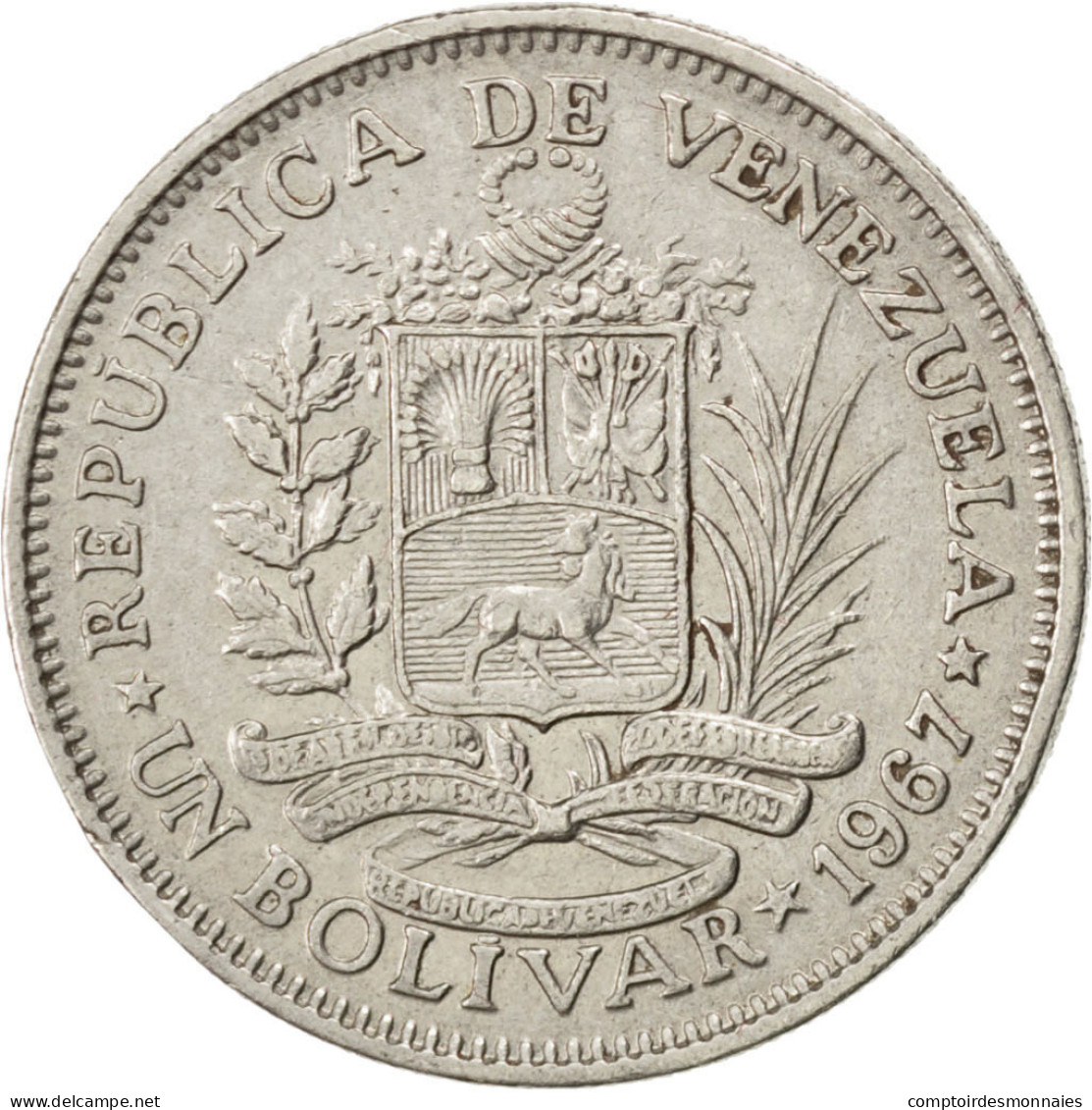 Monnaie, Venezuela, Bolivar, 1967, TTB, Nickel, KM:42 - Venezuela