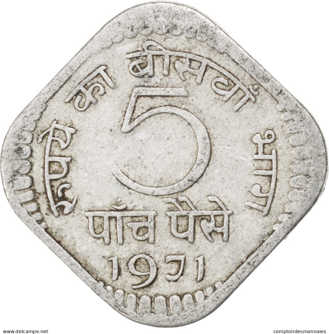 Monnaie, INDIA-REPUBLIC, 5 Paise, 1971, TTB, Aluminium, KM:18.2 - Inde