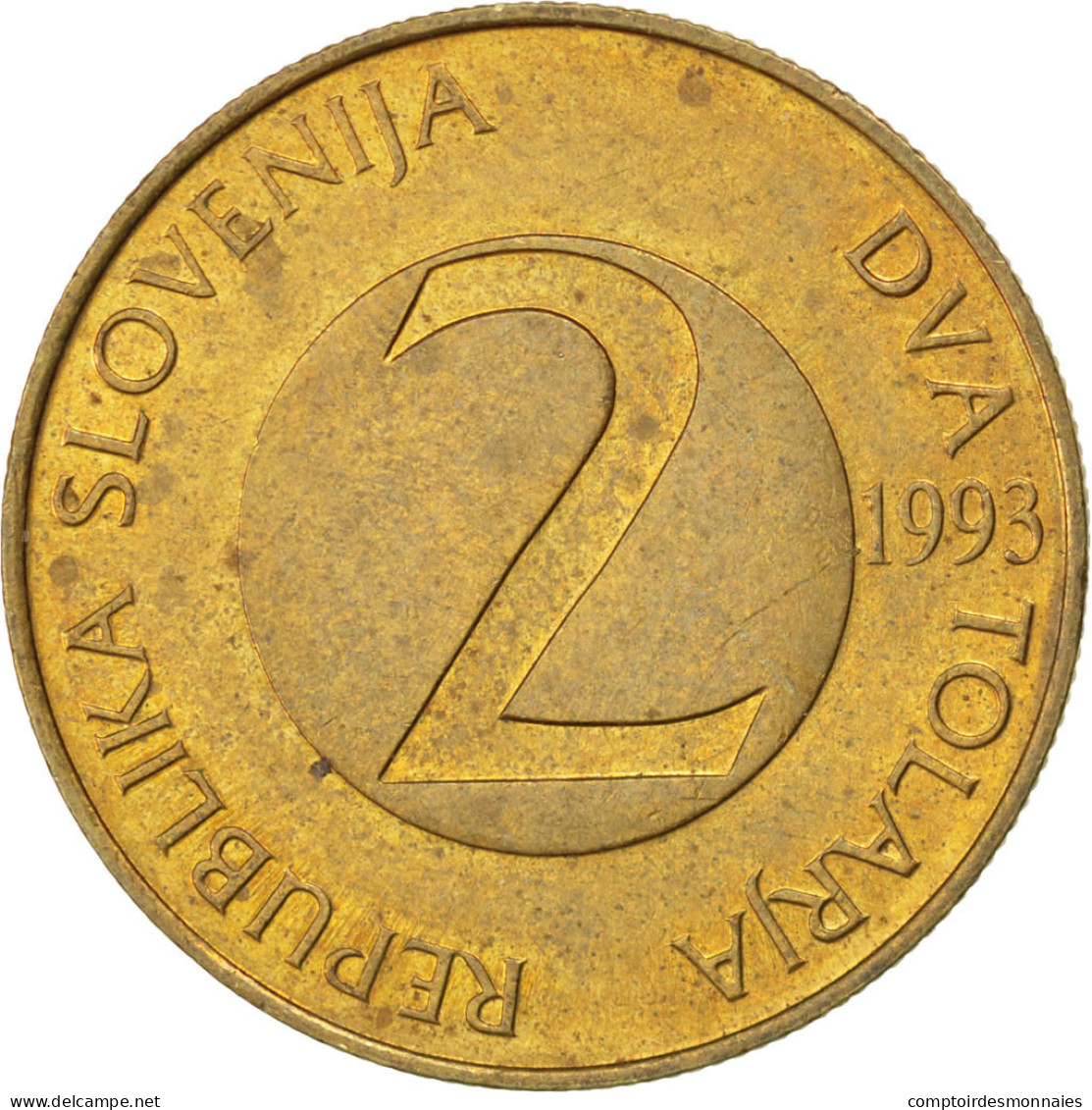 Monnaie, Slovénie, 2 Tolarja, 1993, SPL, Nickel-brass, KM:5 - Slovénie