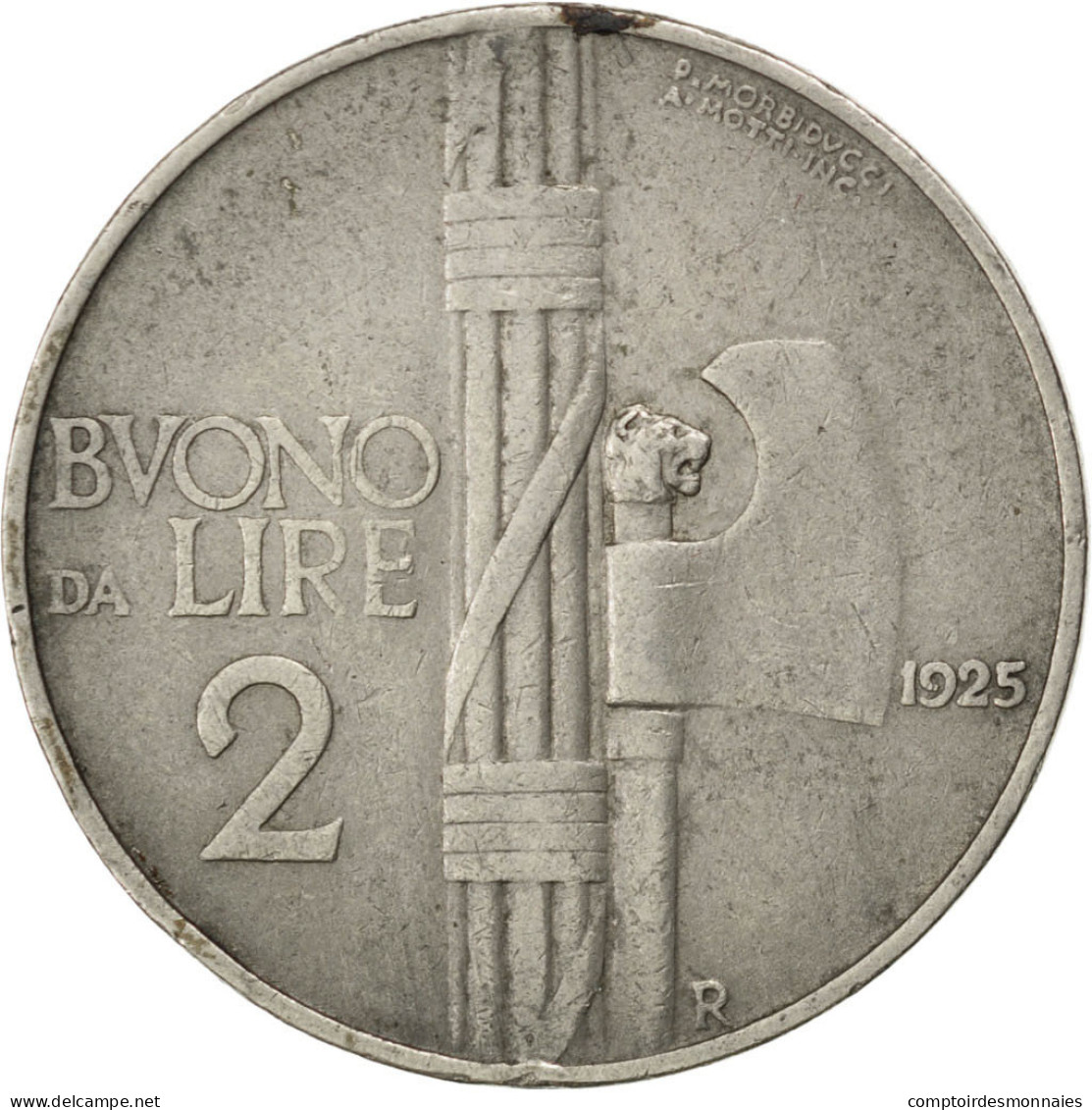Monnaie, Italie, Vittorio Emanuele III, 2 Lire, 1925, TTB, Nickel, KM:63 - 1900-1946 : Victor Emmanuel III & Umberto II