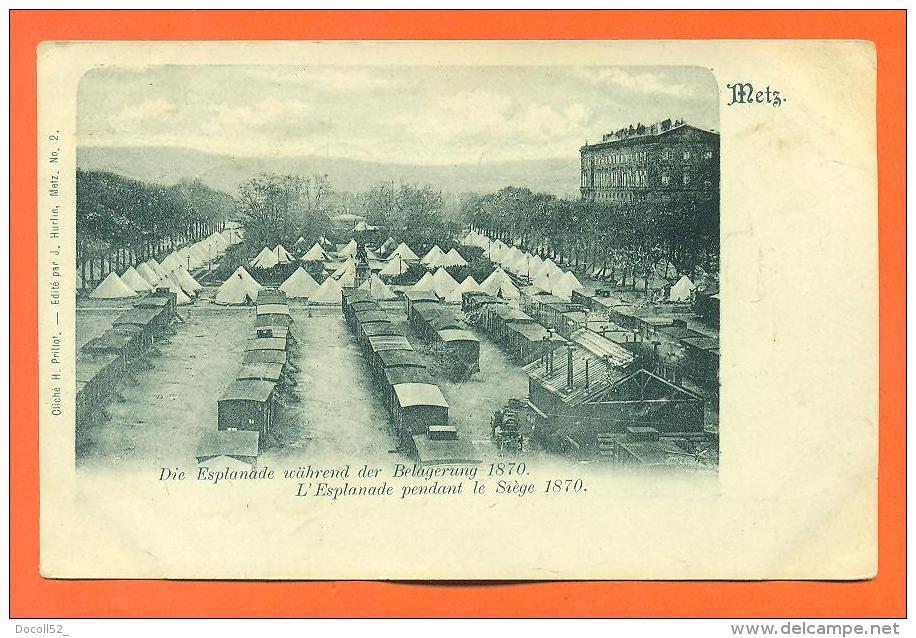 Dpt  57  Metz  "  L'esplanade Pendant Le Siege De 1870 "  Carte Precurseur - Metz Campagne