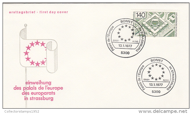 2839- EUROPEAN COMMUNITY, PALACE, COVER FDC, 1977, GERMANY - EU-Organe