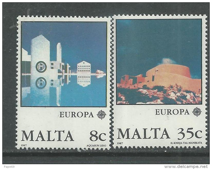 Malte N° 747,/ 48  XX Europa : Architecture Moderne, Les 2 Valeurs Sans Charnière, TB - Malta