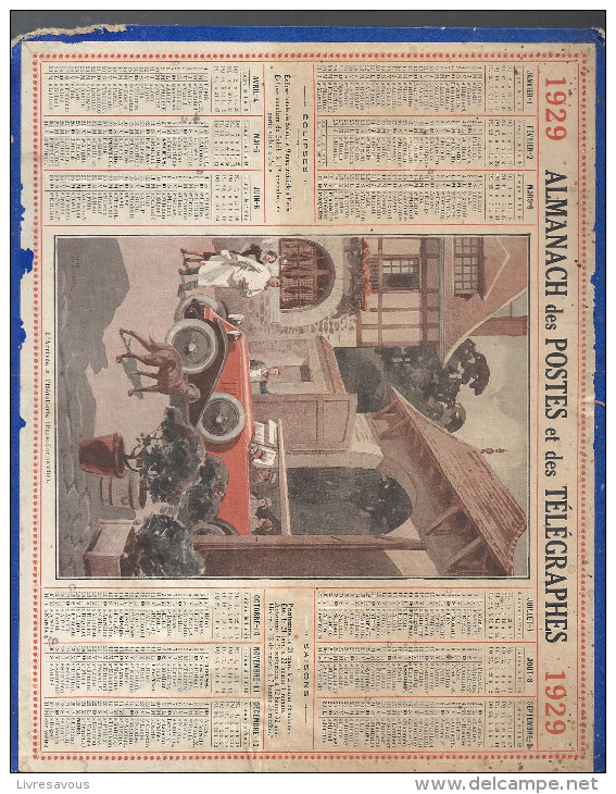 Almanach Des Postes Et Des Télégraphes De 1929 Département De La Vienne (86) L'arrivée à L'Hôtellerie (Basse Normandie) - Grand Format : 1921-40