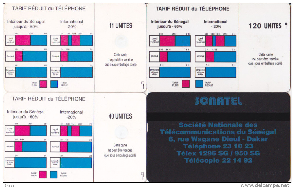 4 Cartes Sénégal Différentes - Sénégal