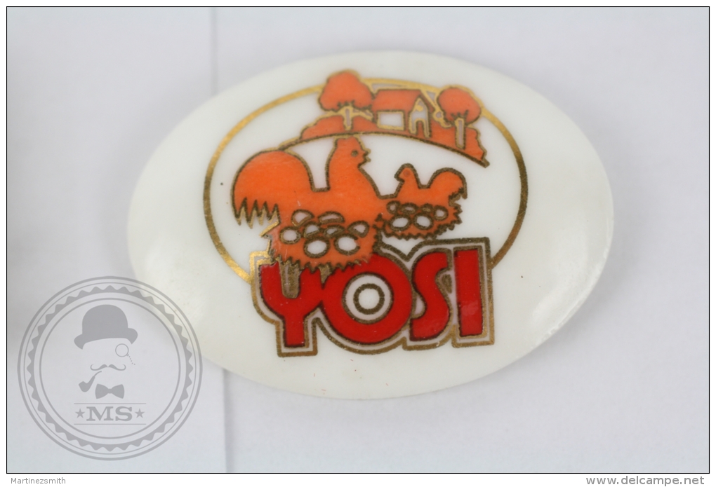 Yosi Eggs  Advertising - Ceramic Pin Badge #PLS - Alimentación