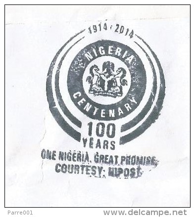 Nigeria 2014 Kwoi N50 Independence Anniversary Technology Cocoa Oil Industry Cover With Special Handstamp - Nigeria (1961-...)