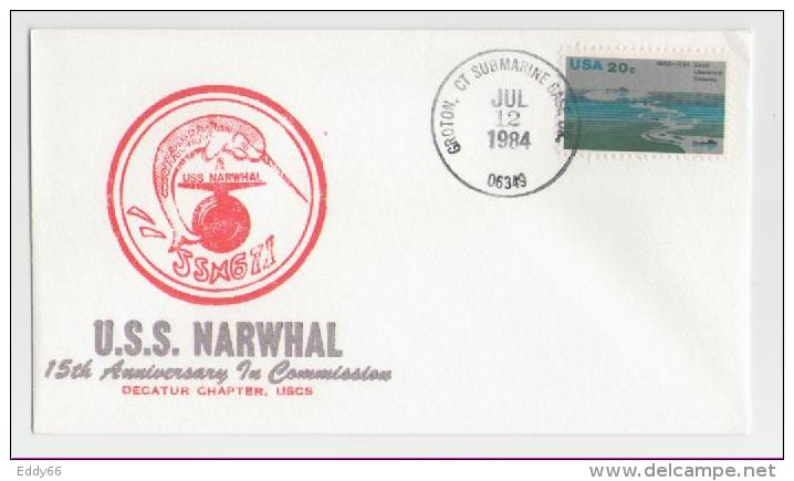 2 Verschiedene Naval Cover USS Narwhal SSN 671 - Submarines