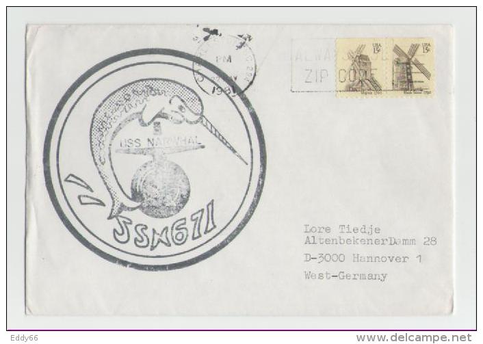 2 Verschiedene Naval Cover USS Narwhal SSN 671 - Submarines