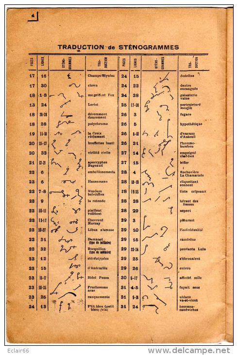 LE LIVRE   VERT. STENOGRAPHIE PREVOST DELAUNAY - Année 1928 EXERCICES DE LECTURE (Degré Moyen-Supérieur) - Schede Didattiche