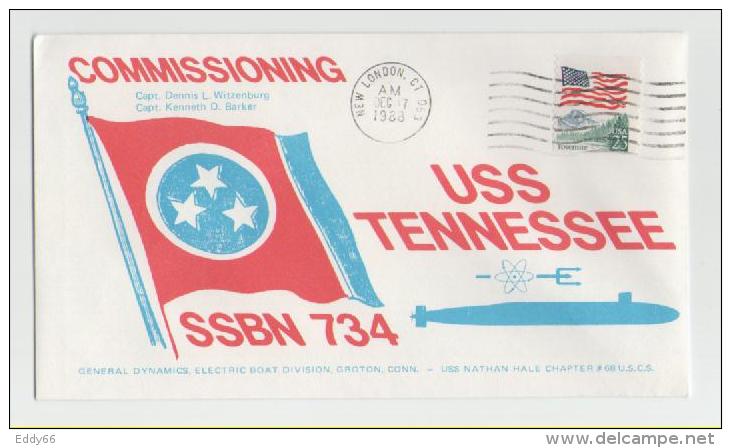 2 Verschiedene Naval Cover USS Tennessee SSBN 734 - Sous-marins