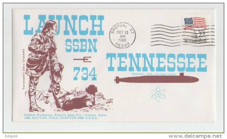 2 Verschiedene Naval Cover USS Tennessee SSBN 734 - Sous-marins