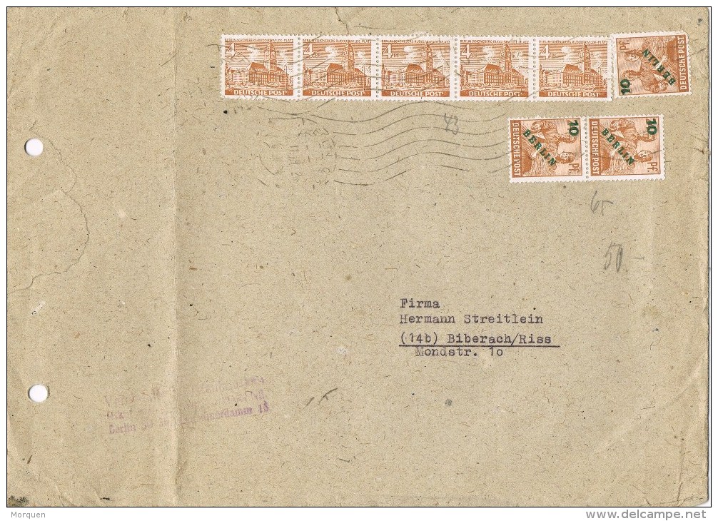 10545. Carta BERLIN 1953 A Biberach - Briefe U. Dokumente