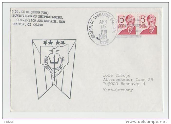 5 Verschiedene Naval Cover USS Ohio SSBN 726 - Submarines