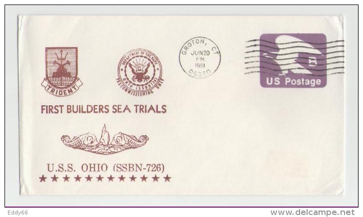 5 Verschiedene Naval Cover USS Ohio SSBN 726 - Duikboten