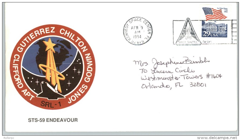 080319 LAUNCH STS - 59 [SHUTTLE ENDEAVOUR] KENNEDY SPACE CENTER FL / APR 9, 1994 / 32815 [COVER, ,PATCH & DESC] - Etats-Unis