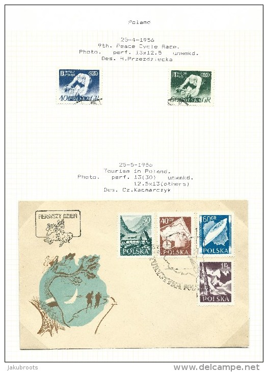 1956. ILLUSTRATED  COVER  F.D.C.   " TOURISM  IN   POLAND " WITH  SPECIAL CANCELLATION - Covers & Documents