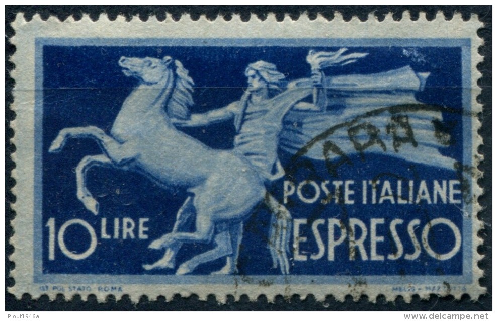 Pays : 247,04 (Italie: Royaume : Umberto II (1944-1946)  Yvert Et Tellier N°:  Ex   28 (o) - Express Mail