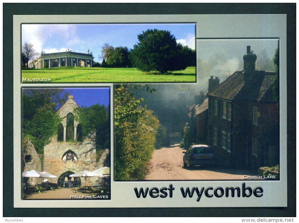 ENGLAND  -  West Wycombe  Multi View  Unused Postcard As Scan - Buckinghamshire