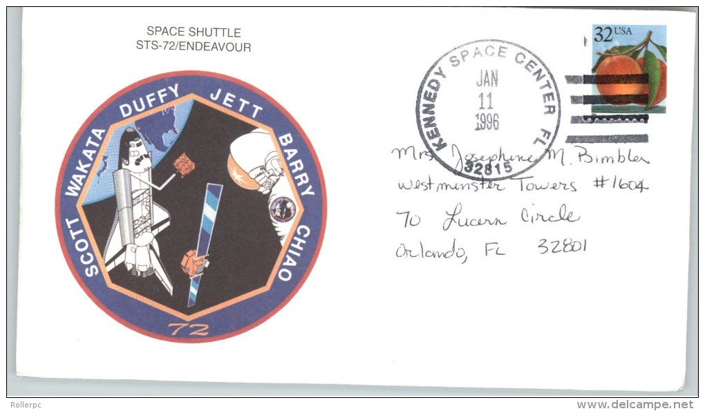 080331 LAUNCH STS - 72 [SHUTTLE ENDEAVOUR] KENNEDY SPACE CENTER FL /JAN 11,1996 / 32815 [COVER, HANDBOOK, PATCH & DESC] - Etats-Unis