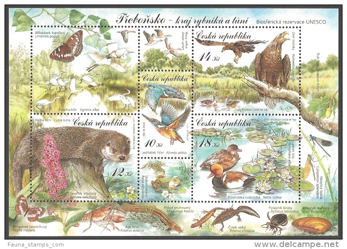 Czech Republic - Trebonsko -  Unesco Biosphere Reservation, Souvenir Sheet, MINT, 2008 - Blocks & Sheetlets